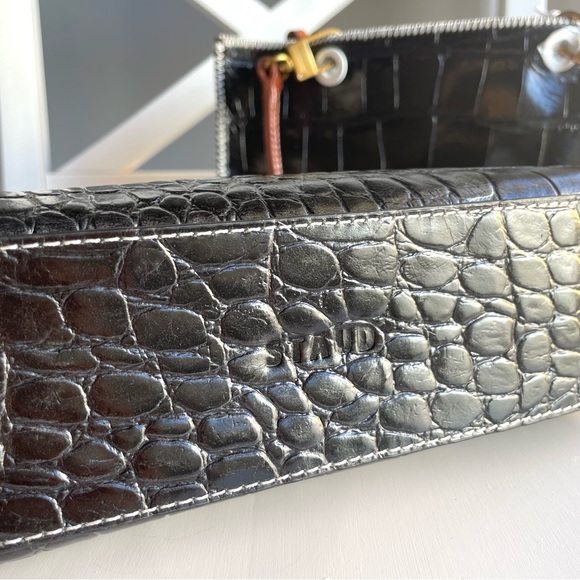*SOLD* STAUD Gemma Shoulder Bag in Black and Brown Croc - Picture 12 of 12